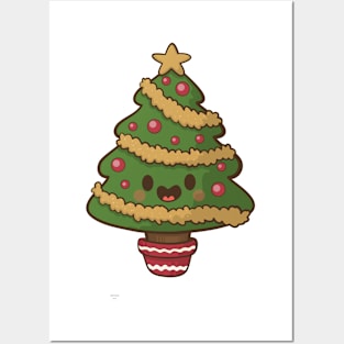 christmas tree cute design Posters and Art